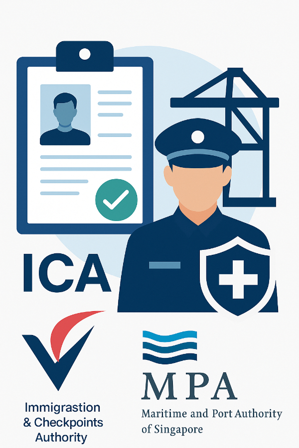 Crew change in Singapore