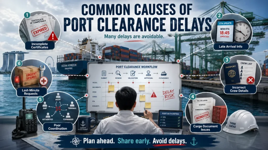 Port clearance delays