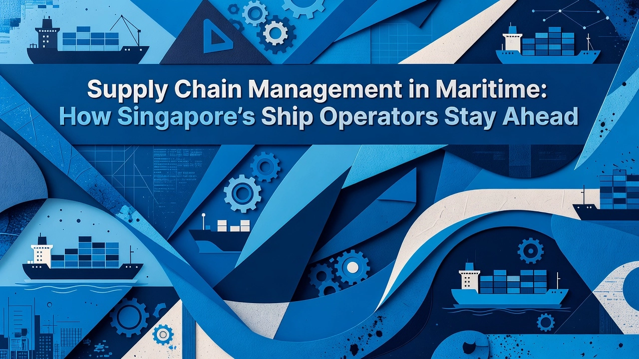 Professional header image for industry analysis: Supply Chain Management in Maritime: How Singapore's Ship...